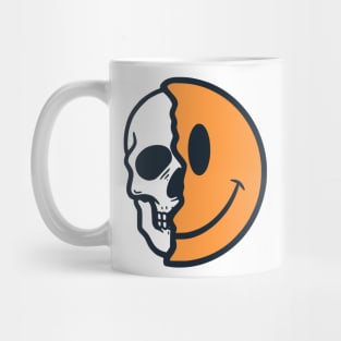 Skull and Smile emoticon Mug